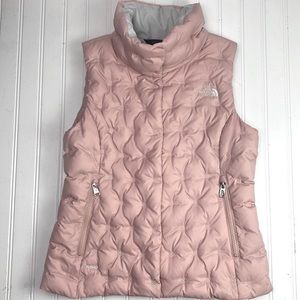 The North Face Pale Pink Down Vest, S